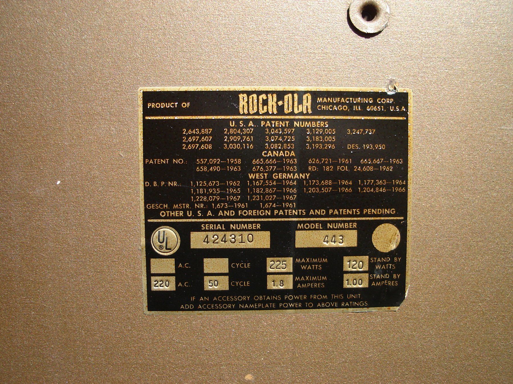 Rock-Ola Jukebox: Rockola 443 – Usato da Salmsach venduto da oliver21 9