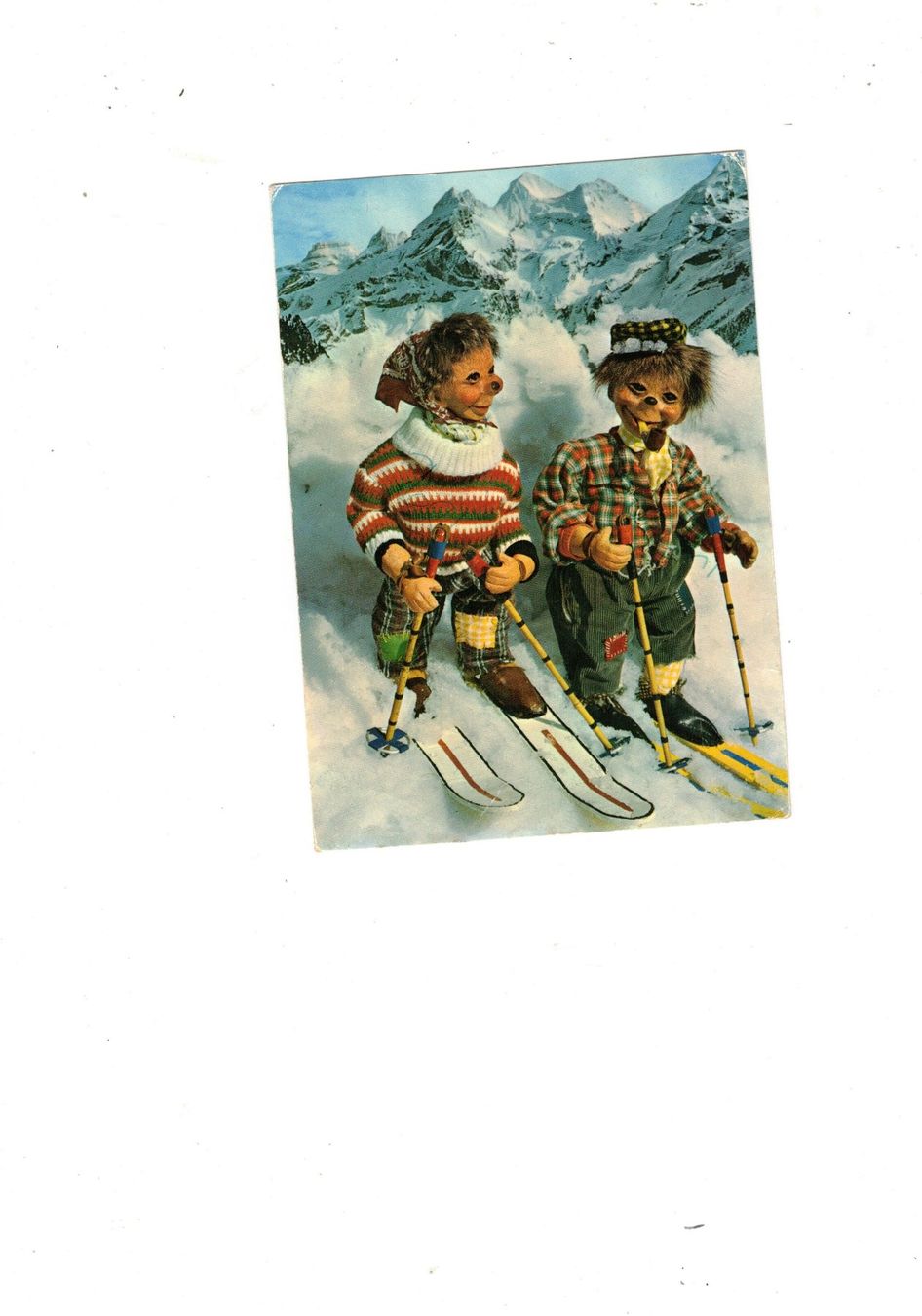 Cartoline postali: Ansichtskarten Ski Jux Igel Wintersport MECKI – Usato da Widnau venduto da Seppl480