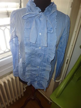 chemisier bleu neuf taille 40 marqeu RIVER WOODS pour femme