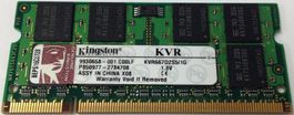 Kingston KVR667D2S5/1G Laptop-Memory DDR2 1GB 667MHz SODIMM