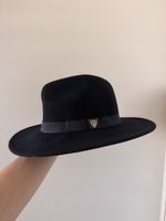 Felt Hat Black with Black Ribbon Detail