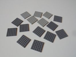 LEGO - 15 - GRAUE - PLÄTTLI - 6 X 6
