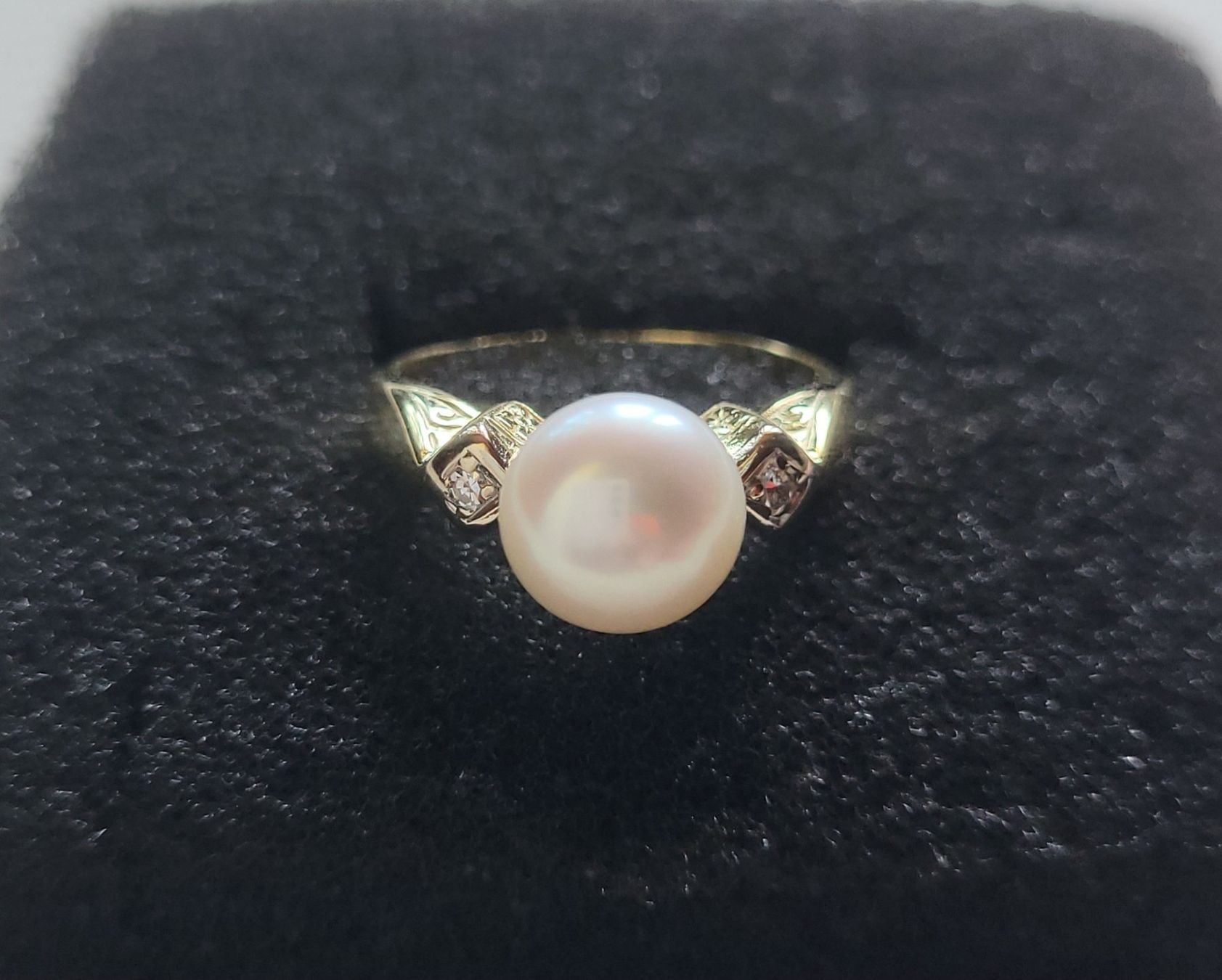 Anelli: Gold 585 Ring Mit Perle und Diamanten – Usato da Wald ZH venduto da Dasilver 5