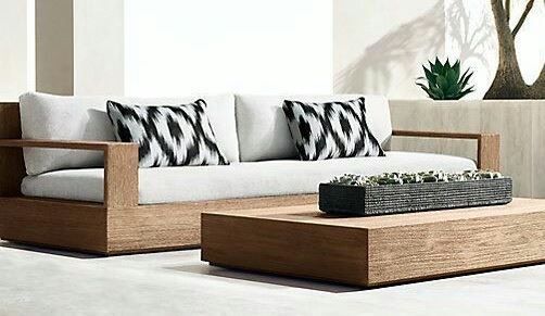 Sofas: Sofa Couch Lounge Teak Holz Gartenmöbel Outdoor Sitzmöbel – Neu und originalverpackt aus Daisendorf von Wohn-Kult
