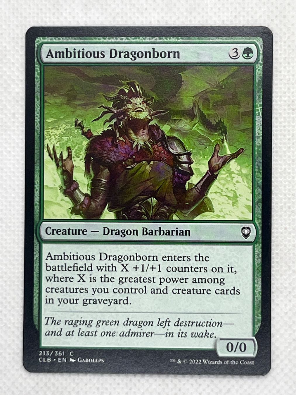 Magic The Gathering Carte collezionabili: MTG Ambitious Dragonborn CLB 213 Englisch Common – Usato da Hinterkappelen venduto da Kim1992