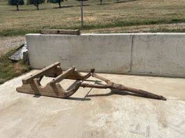 Altes Holzgefährt Zugtier Antik Dekorationsstück