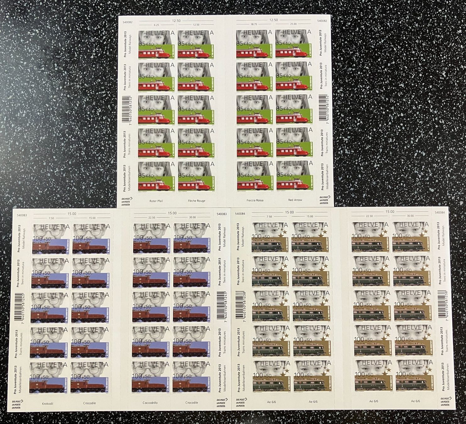 Alle Briefmarken: Pro Juventute 2013 Zierbogen-Serie postfrisch ** – Gebraucht aus Eschlikon TG von PhilCon