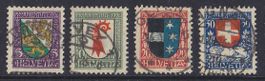 1926   Pro  Juventute Satz   Wappen Vollstempel