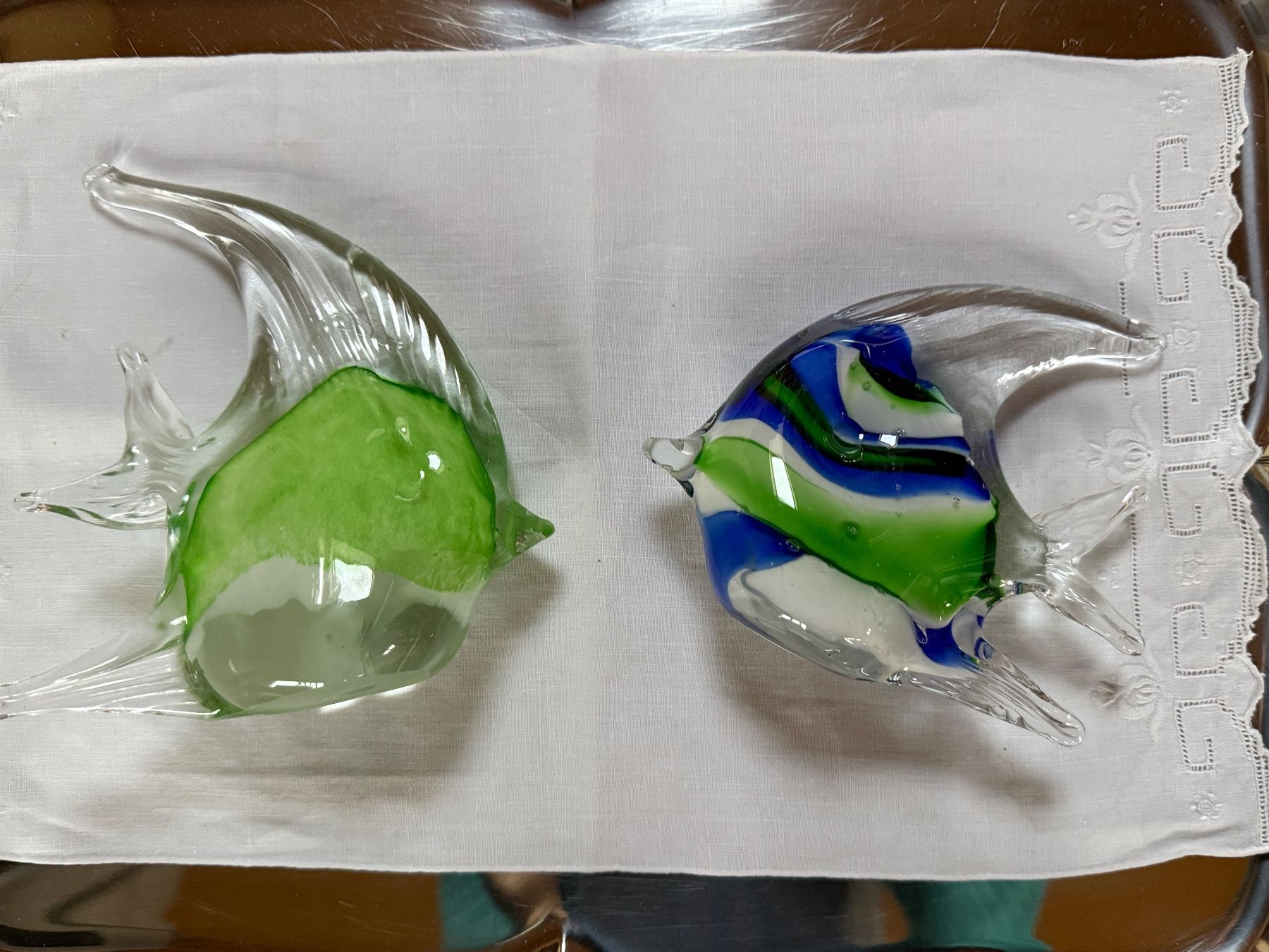 Murano Figuren: Glasfisch Evt Murano 2 Stk – Gebraucht aus Wittwil von Schnaeppli64 2