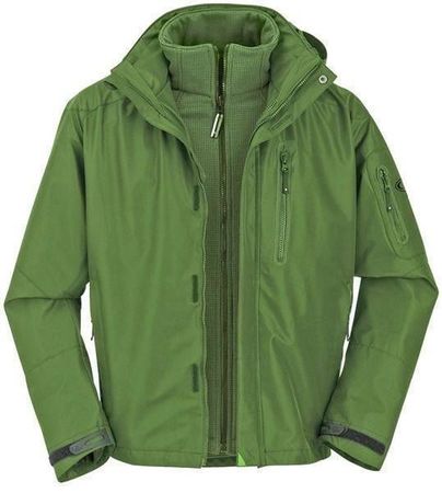 Herren Winter Ski Fleece Jacke 3in1 Grün Gr. 48