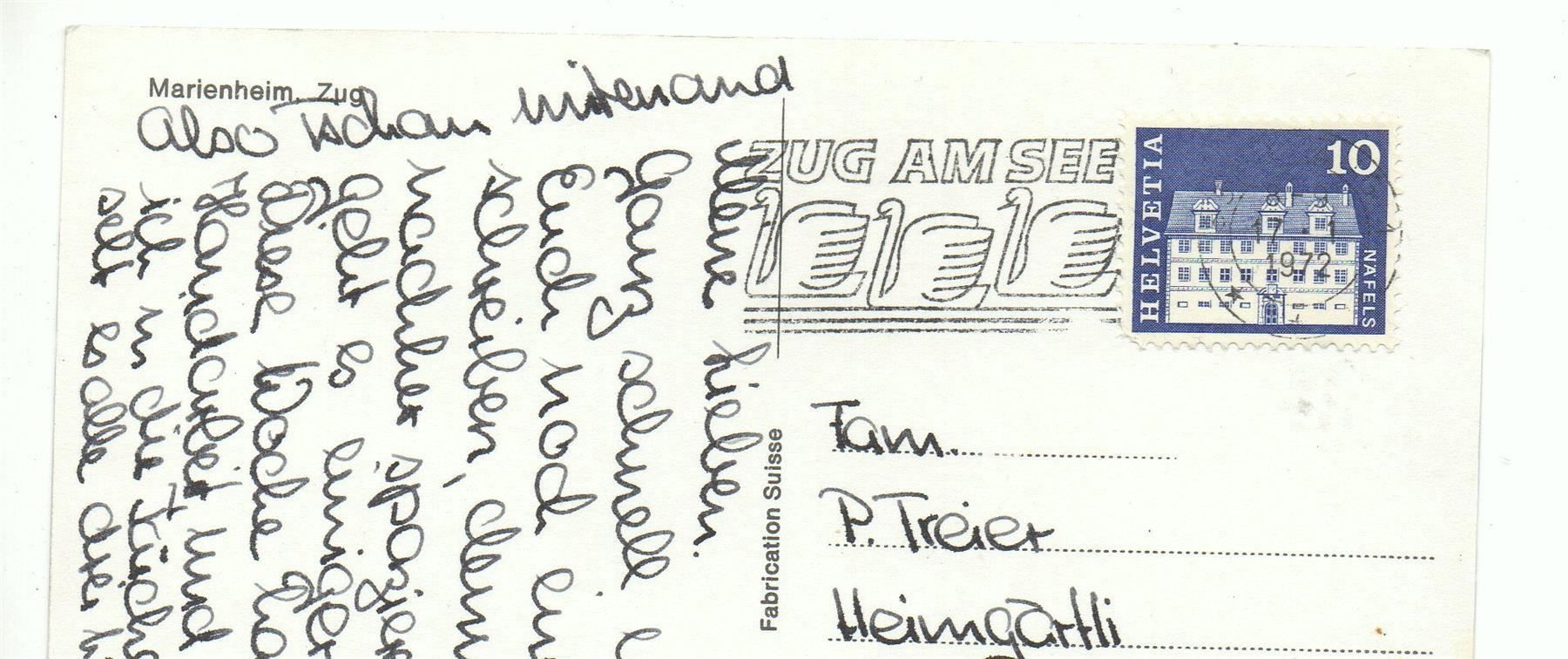 Cartes postales: ZUG Marienheim – D'occasion à Jona par philajona 1