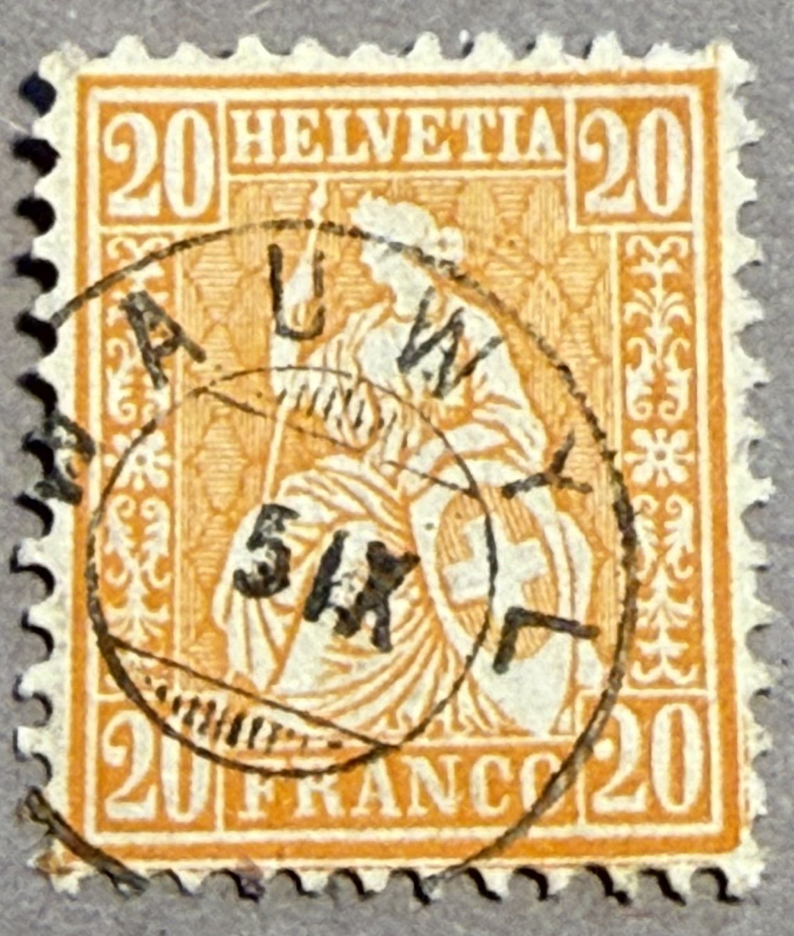 Tutti i francobolli: 32 Zwergstempel Wauwyl LU – Usato da Steinhausen venduto da yukon26