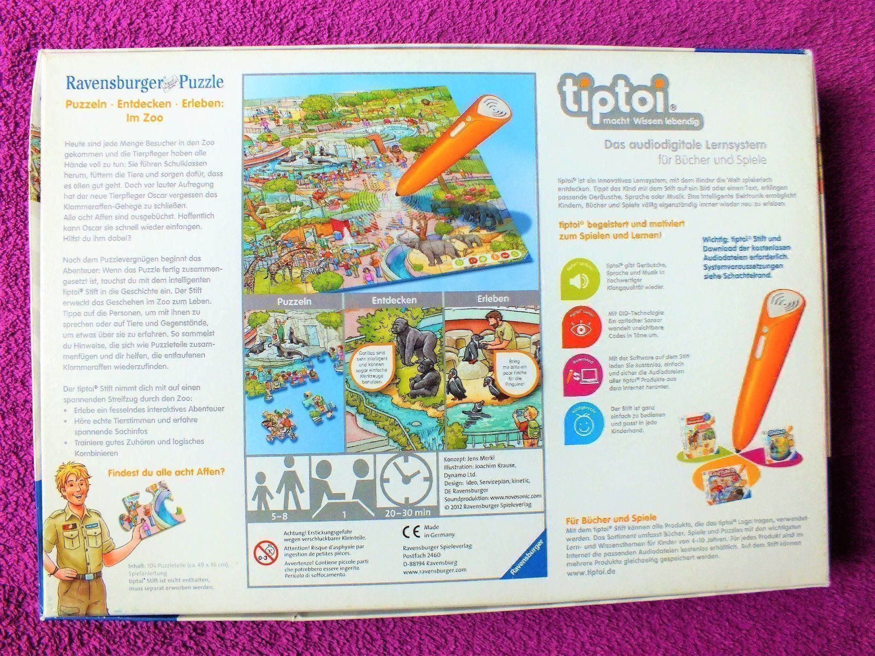 Tiptoi Puzzles: tiptoi Puzzle - Im Zoo – Gebraucht aus Müllheim Dorf von Seeeule01 6
