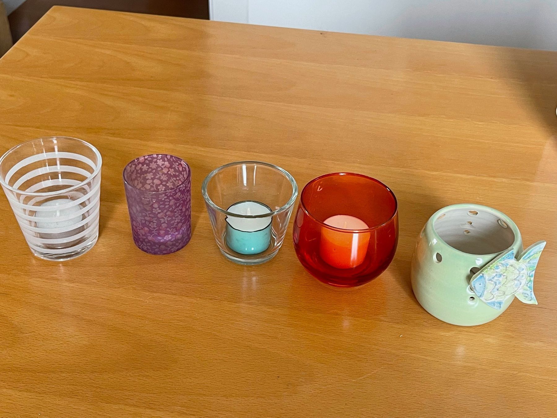 Kerzenständer: Sommer-Romantik: 5 Tee-/Windlichter in 1A Zustand, Set – Gebraucht aus Winterthur von 1956ingi