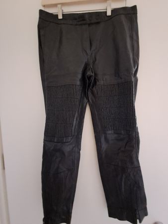 Pantalon cuir noir femme taille 38/40 bon état