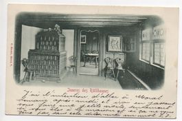 SEELISBERG RÜTLI Präge-/ Relief AK Inneres des Rütlihauses