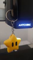 Gelber Stern-Schlüsselanhänger, 3D-gedrucktes Super Mario-De