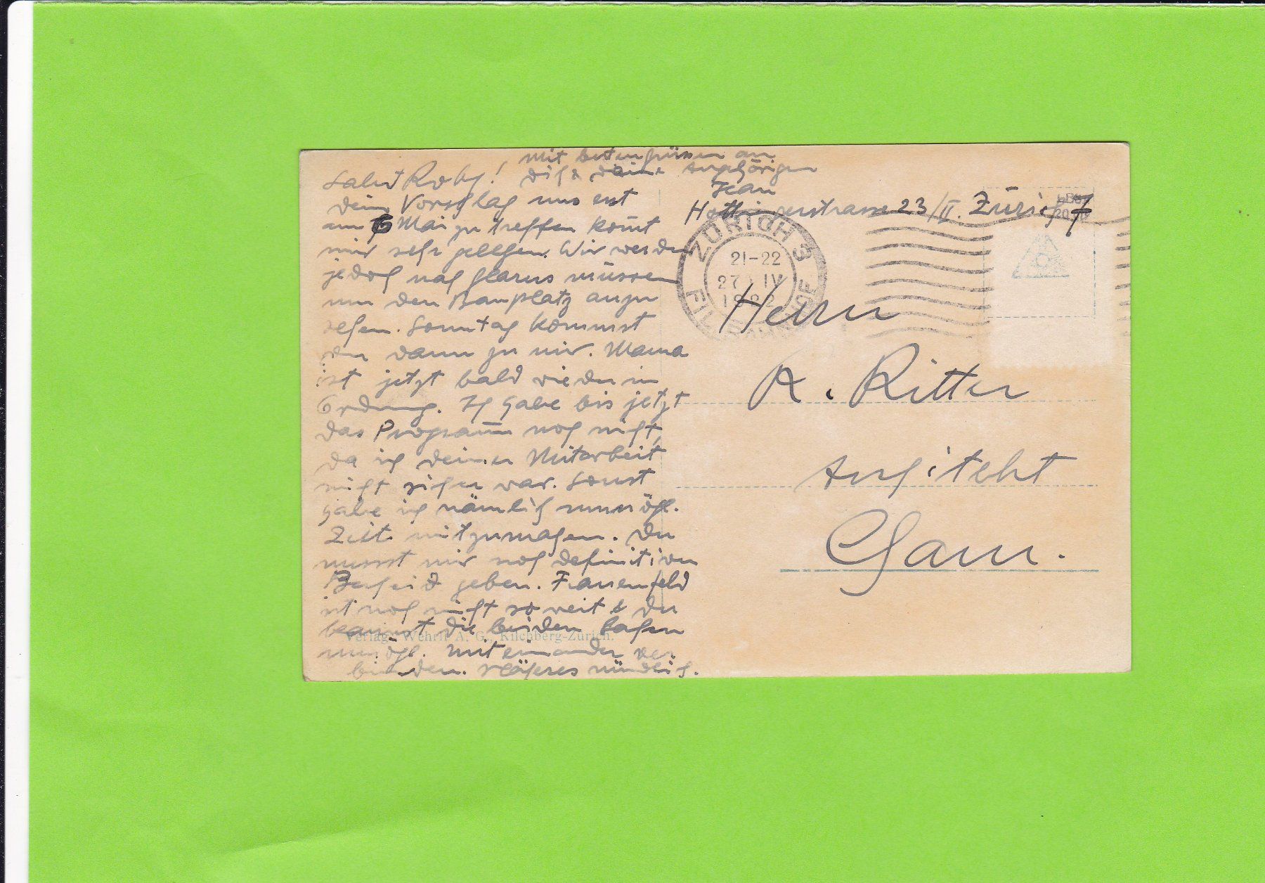 Cartoline postali: Zürich-Grossmünster – Usato da St. Peterzell venduto da neckertal 1