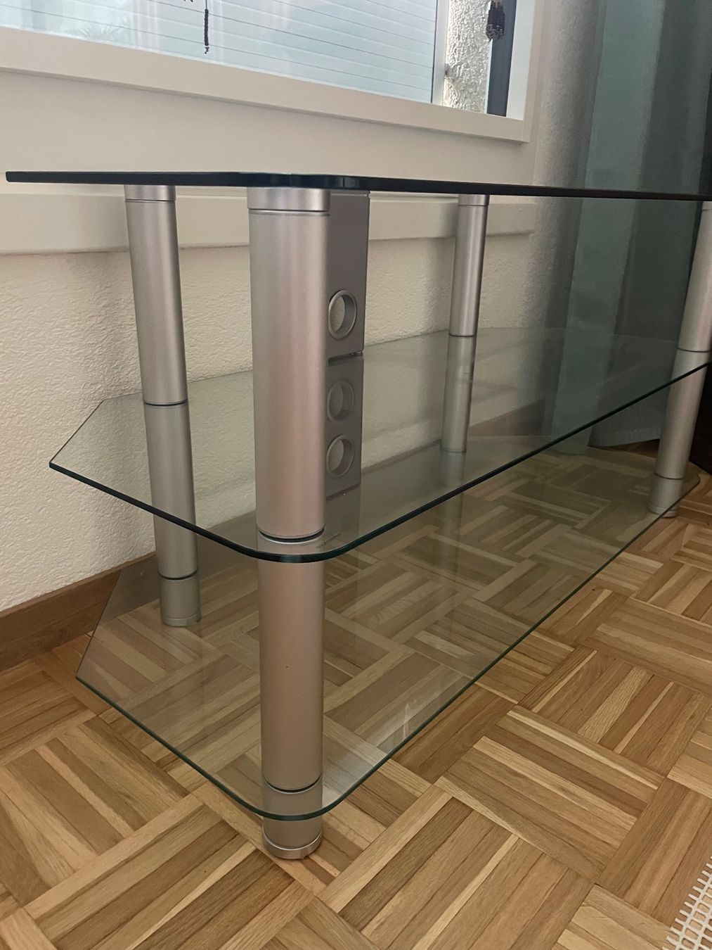 TV Möbel: Fernsehmöbel aus Glas – Gebraucht aus Schlieren von Tahorn 1