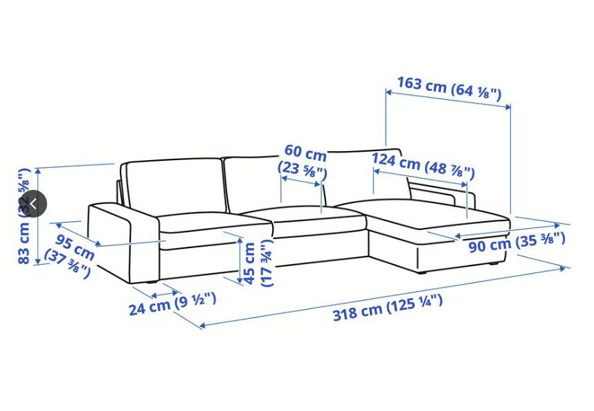 Ikea Divani: KIVIK - 4er-Sofa mit Récamiere, Tallmyra hellgrün – Usato da Pfäffikon ZH venduto da Fab_elsuizo 6
