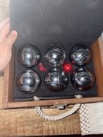 Vintage Bocce Ball Set with Wooden Case - Summer Fun!