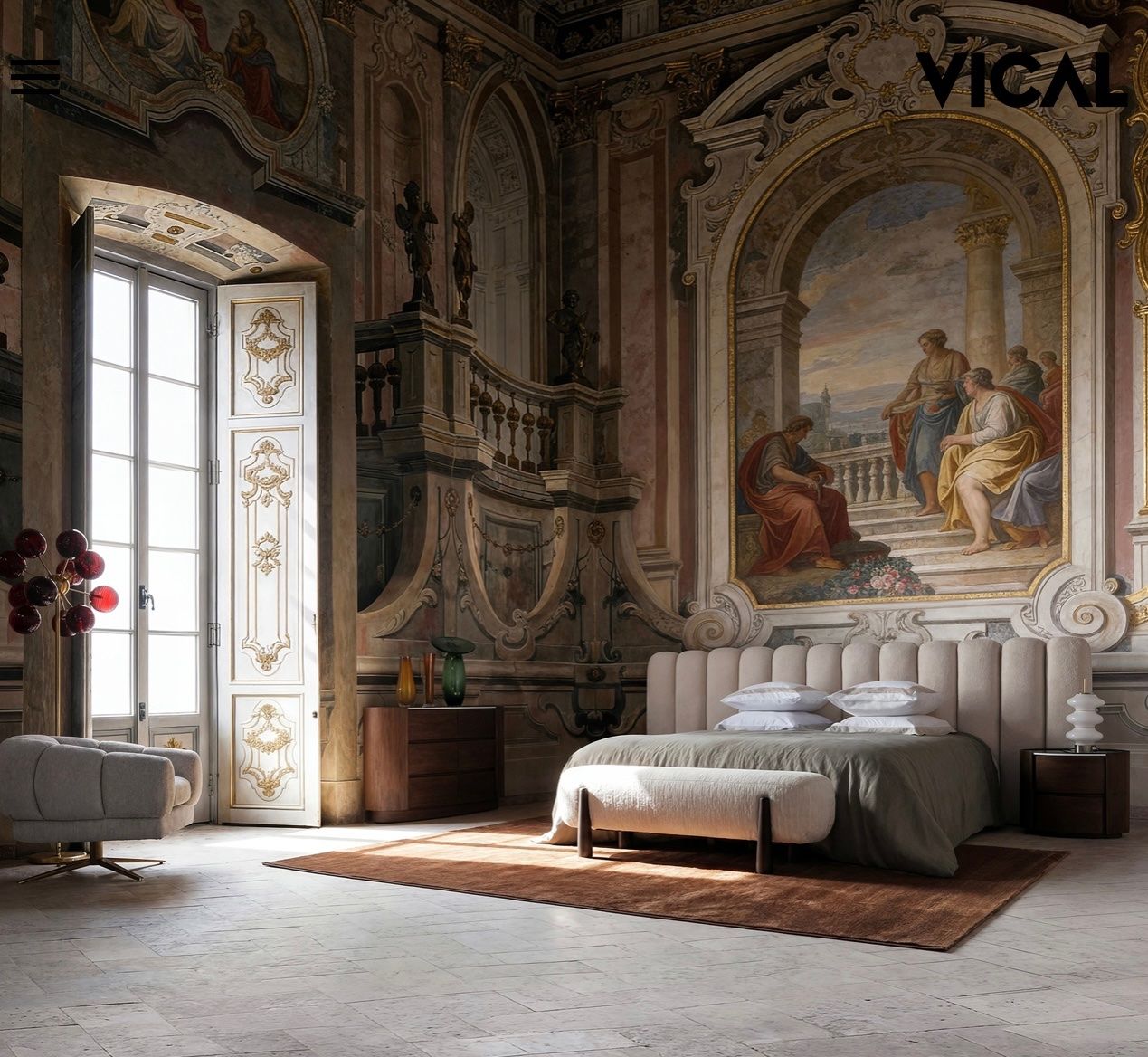 Panchine: VICAL Hocker Bank /Design-Möbel Lounge Ottomane – Nuovo e nell'imballaggio originale da Ruswil venduto da Miami-2026