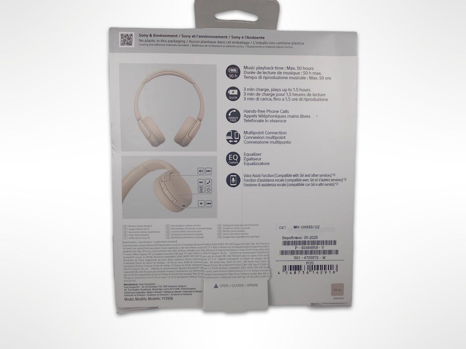 Sony Cuffie: SONY Over Ear Kopfhörer WH-CH520 – Nuovo (secondo la descrizione) da Suhr venduto da Restwert_Suhr 1