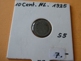 Niederlande 1925, 10 Cents - Silber