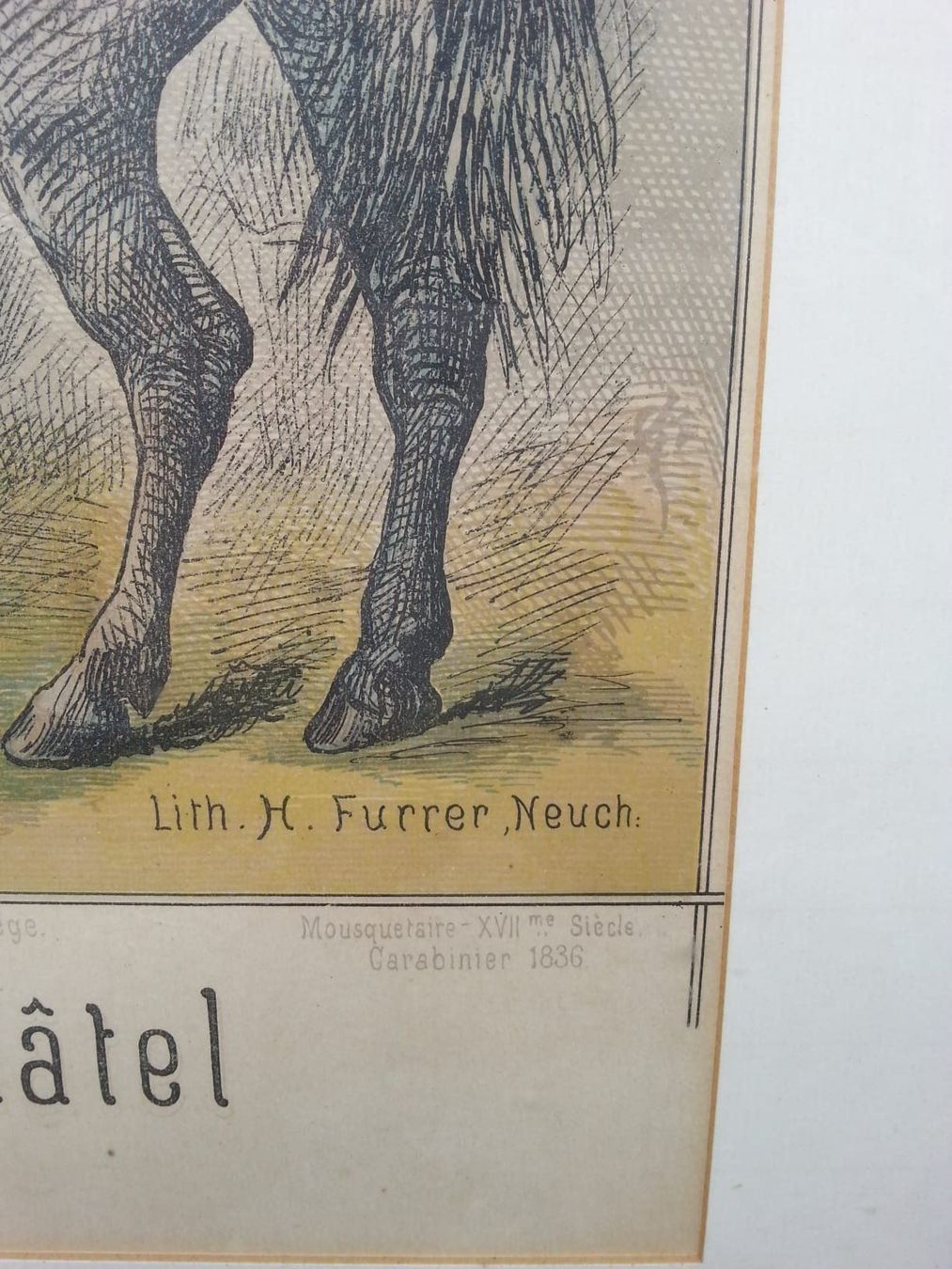 Grafica & Litografie: Auguste Bachelin lithographie  M.Furrer – Usato da Cortaillod venduto da lemaurice01 2