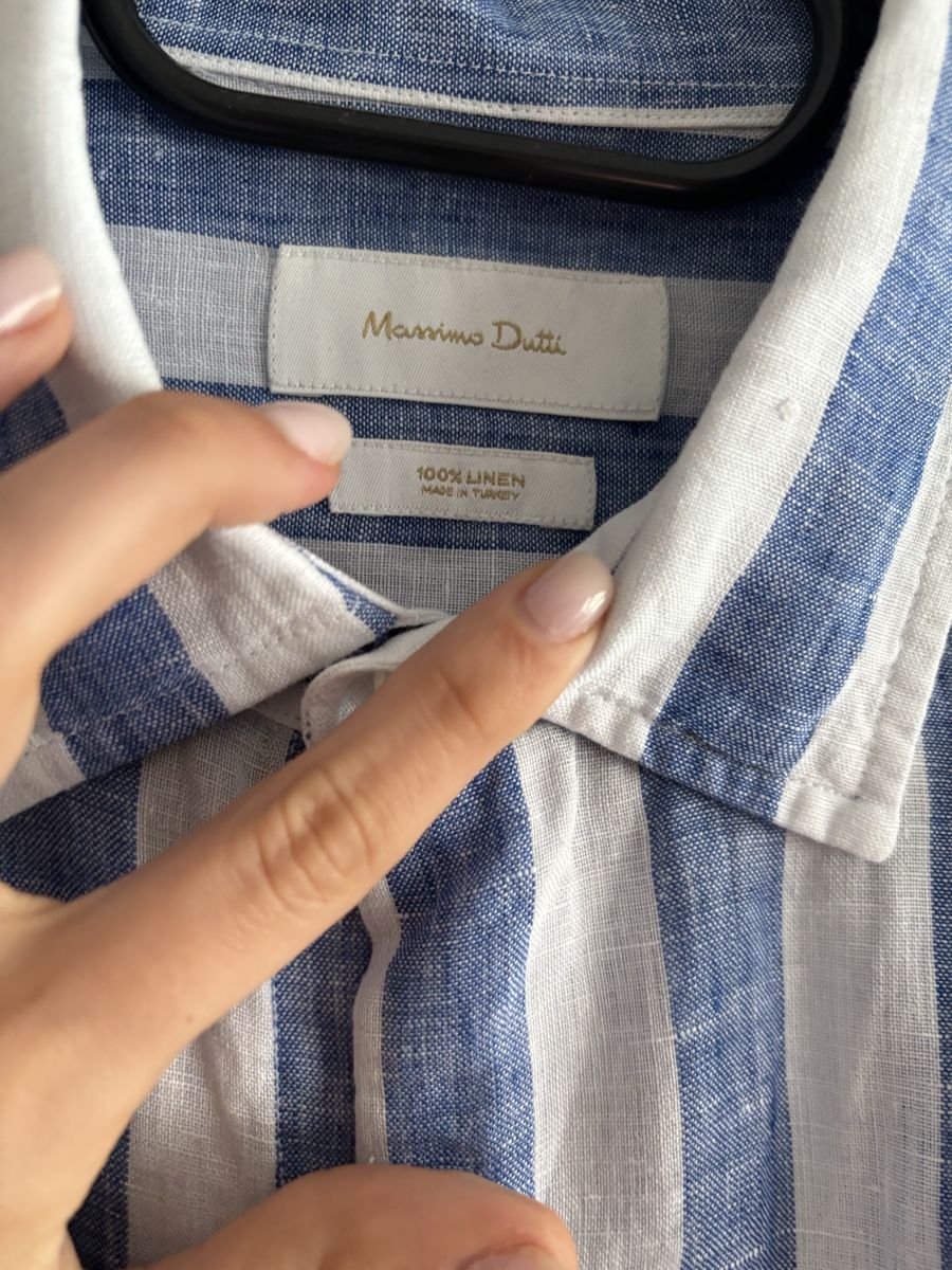 Massimo Dutti Camicie: Massimo Dutti Leinen Hemd – Nuovo (secondo la descrizione) da Flums venduto da mic_p28w 1