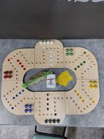 4-6 Spieler Dog Brettspiel mit XL Murmeln 