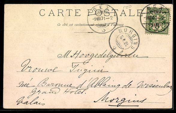 Cartoline postali: AK Lac des Chavonnes, Panorama, 1901 – Usato da Berlin venduto da bartko-reher 1