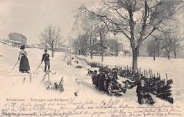 Grindelwald, Toboggan und Ski-Sport, belebt, gelaufen 1905