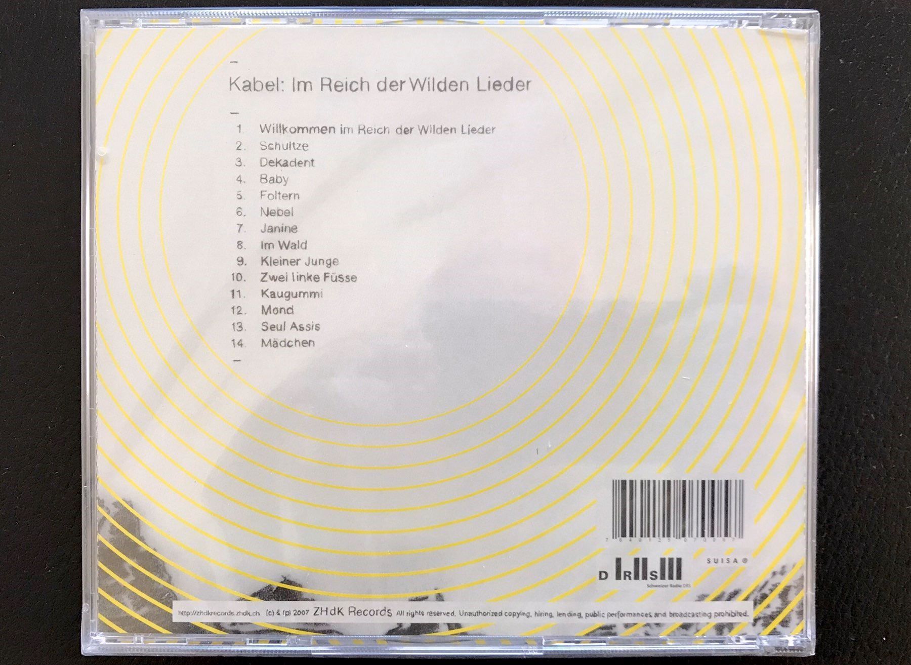 CD: CD  Kabel - Im Reich Der Wilden Lieder – Nuovo e nell'imballaggio originale da Zürich venduto da tomakomai 1