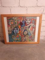 Moderne Kunst Mischtechnik /Öl auf Malkarton 47 x 49cm
