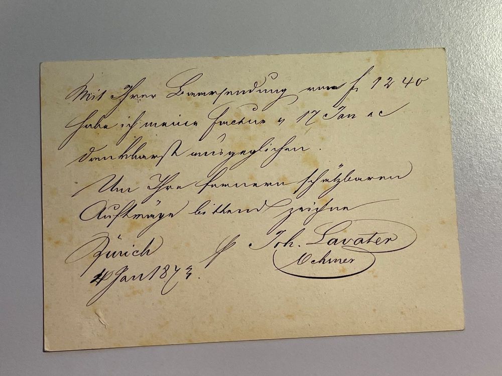 1873 5Rp CarteCorrespondance, Stempel ZüRICH Kaufen auf Ricardo