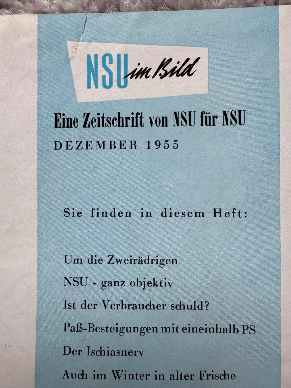 NSU Dokumente: NSU im Bild 1955 – Gebraucht aus Morrens VD von kawah2 1