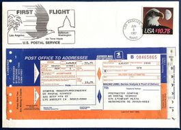 USA 1997 Erstflug Los Angeles - Washington Grossbrief 10.75$
