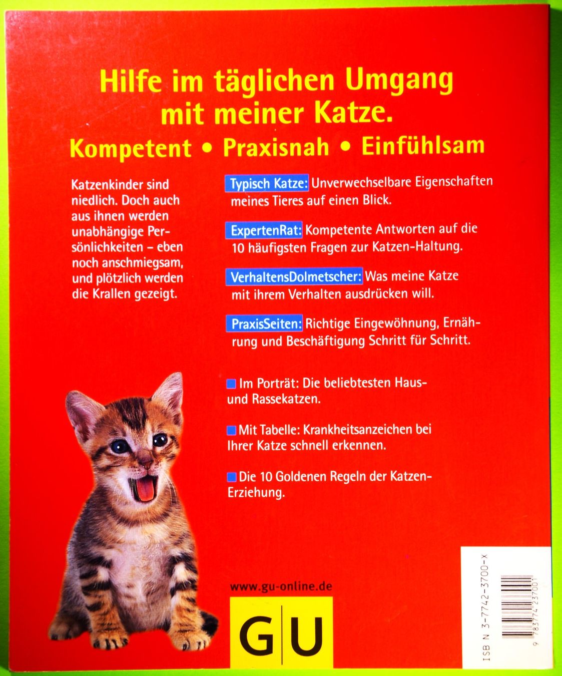 Libri: KATZEN / KATRIN BEHREND / GU TIER RATGEBER ! – Usato da Luzern venduto da piro12 1