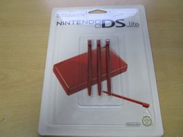 Nintendo DS Lite Stylus rot Original - 3er Pack - Neuware