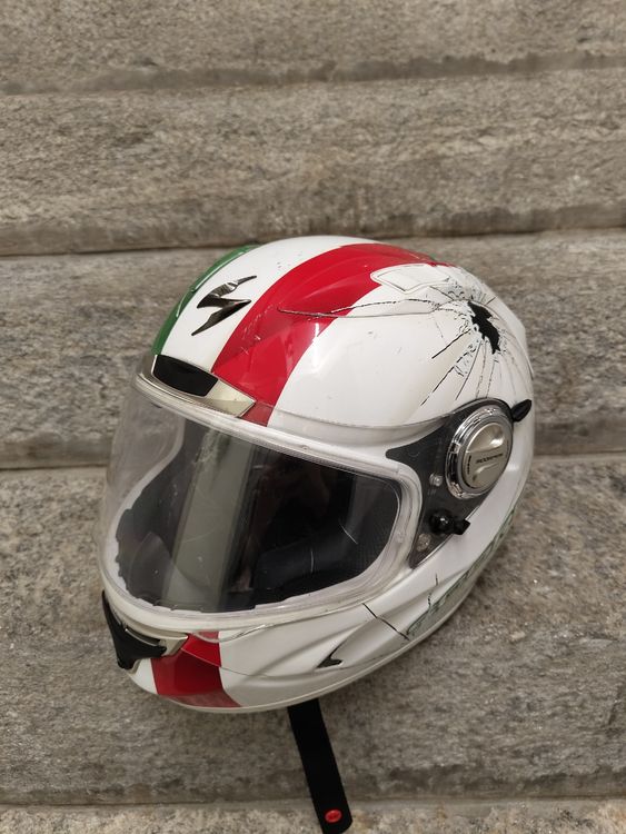 Casques & visières: Scorpion EXO-1000 Air Motorradhelm, Gr. M, Weiss-Rot-Grün – D'occasion à Zuerich par franckfelsen 3