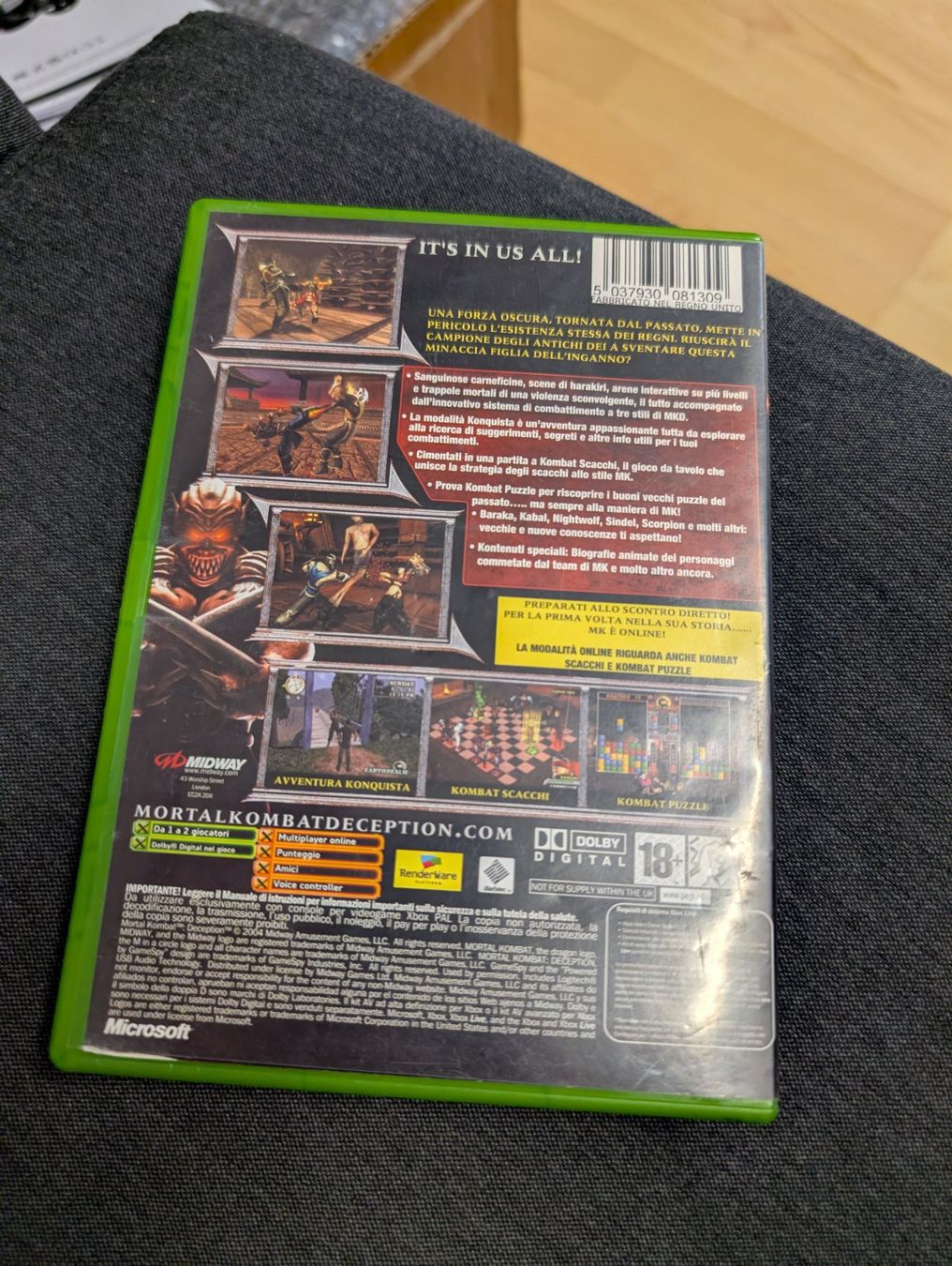 Jeux: Mortal Kombat deception Microsoft xbox – D'occasion à Giubiasco par Ticinerd 1