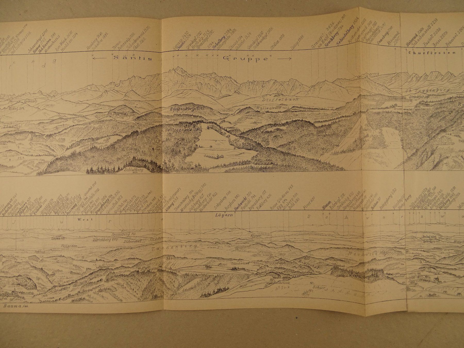 Cartine & Atlanti: PANORAMA VOM HÖRNLI 1896 – Usato da Grüningen venduto da Kartensammler 1
