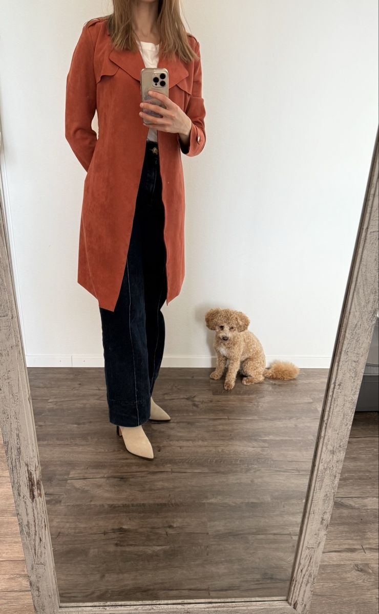 Cappotti: ORANGER TRENCHCOAT WILDLEDEROPTIK – Nuovo (secondo la descrizione) da Cham venduto da ali_v7zq 6