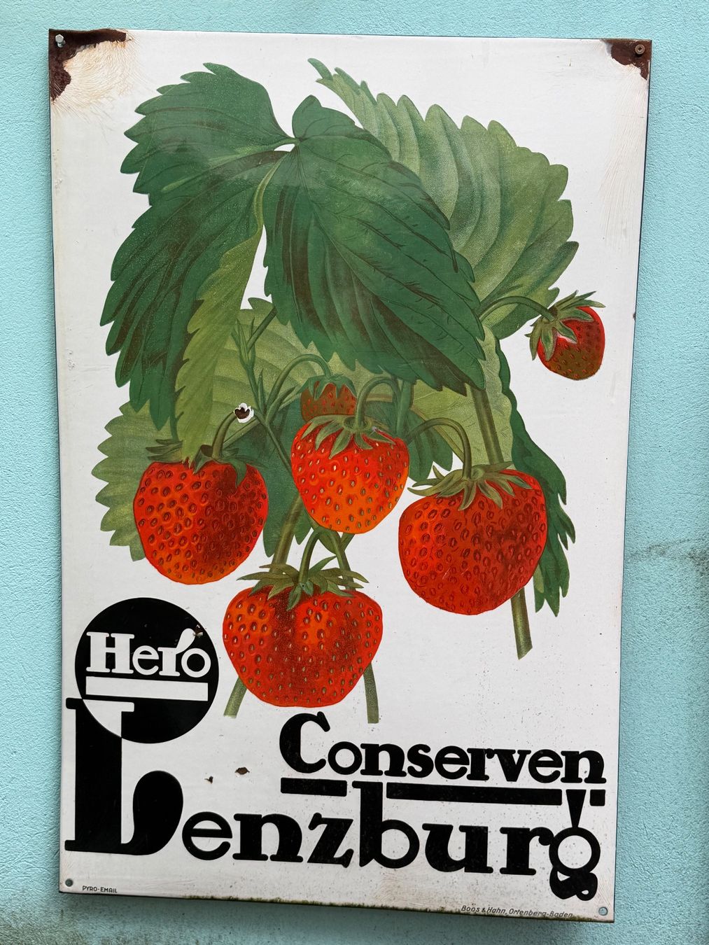 Insegne: Emailschild Hero Erdbeeren – Usato da Bern venduto da mb.kitsune 1