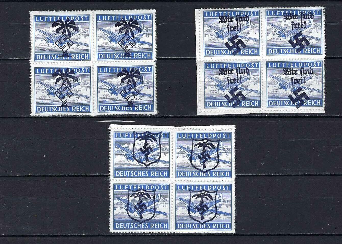 Tutti i francobolli: Luftfeldpost mit Aufdruck ** – Nuovo e nell'imballaggio originale da Lindau venduto da Rickie123