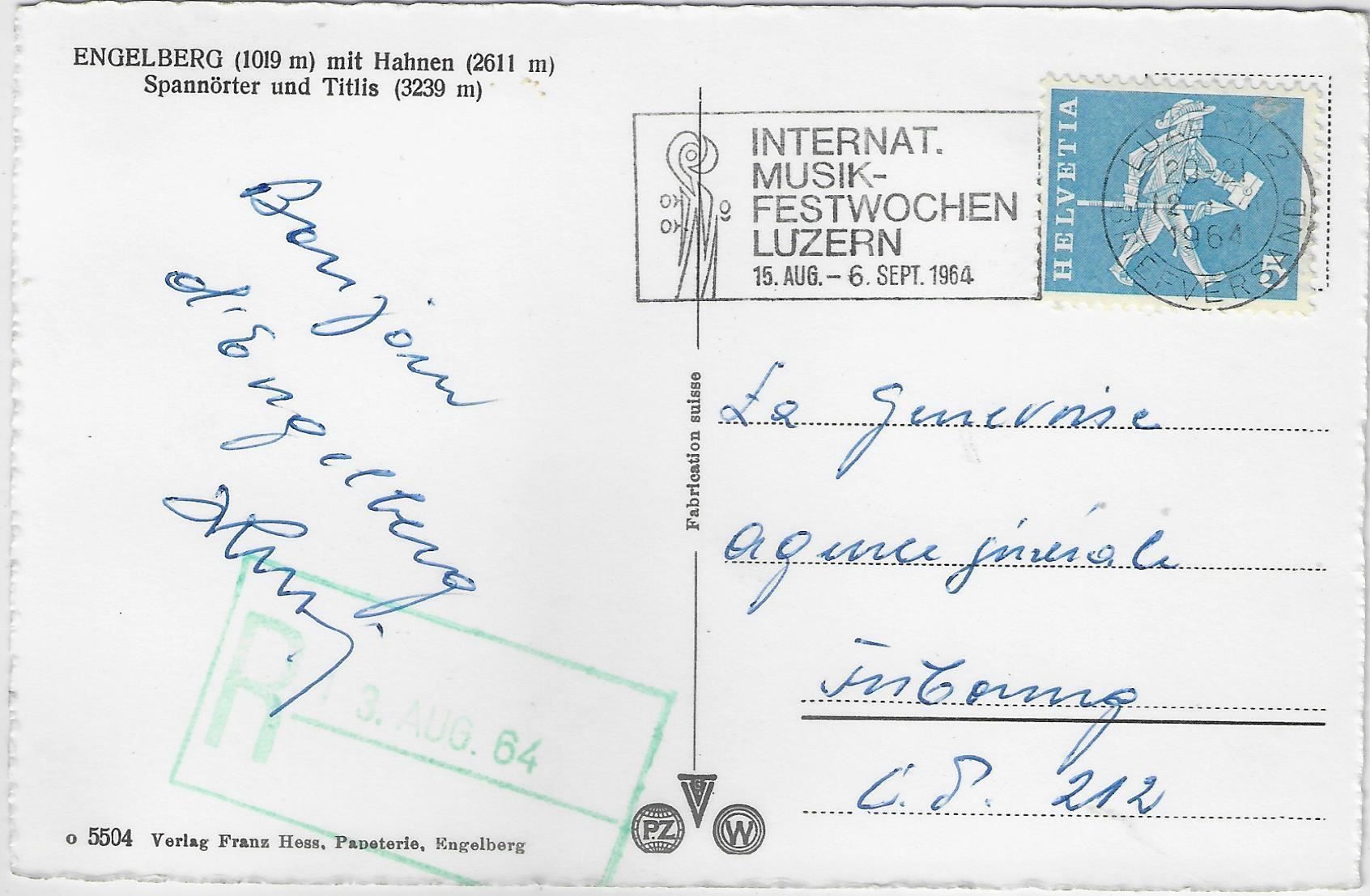 Cartoline postali: Engelberg - Generalansicht – Antico da Ettingen venduto da Kartenplanet 1