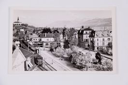 Stäfa mit Bahnhof und Lok