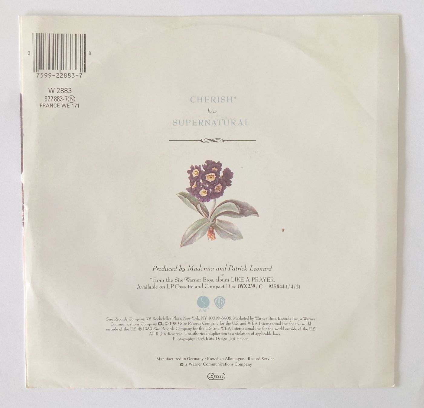 Dischi in vinile: MADONNA - CHERISH – Usato da Bottens venduto da hotter-than-hell 1
