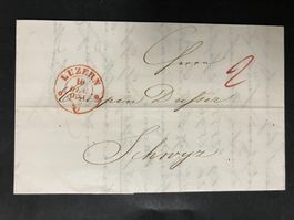 Luzern 1841/1854, 3 saubere Belege, alle taxiert